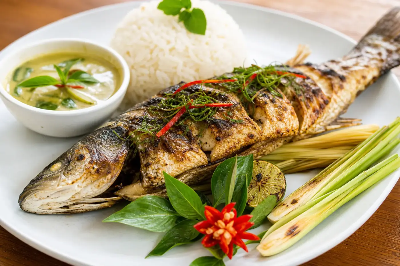 ข้าวแกงกะหรี่ปลาทอด