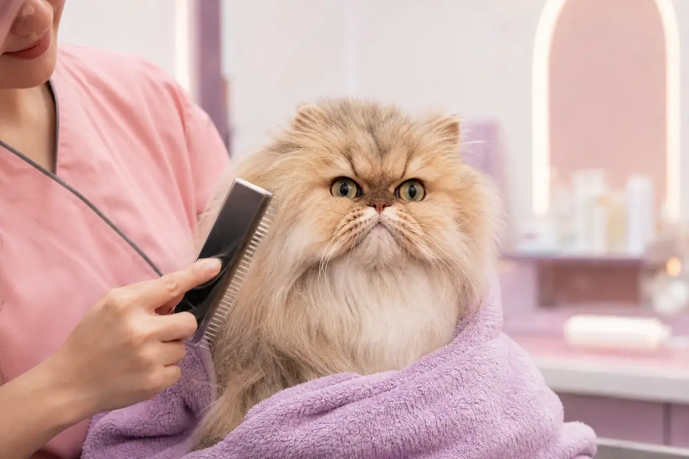 แมวกำลัง grooming